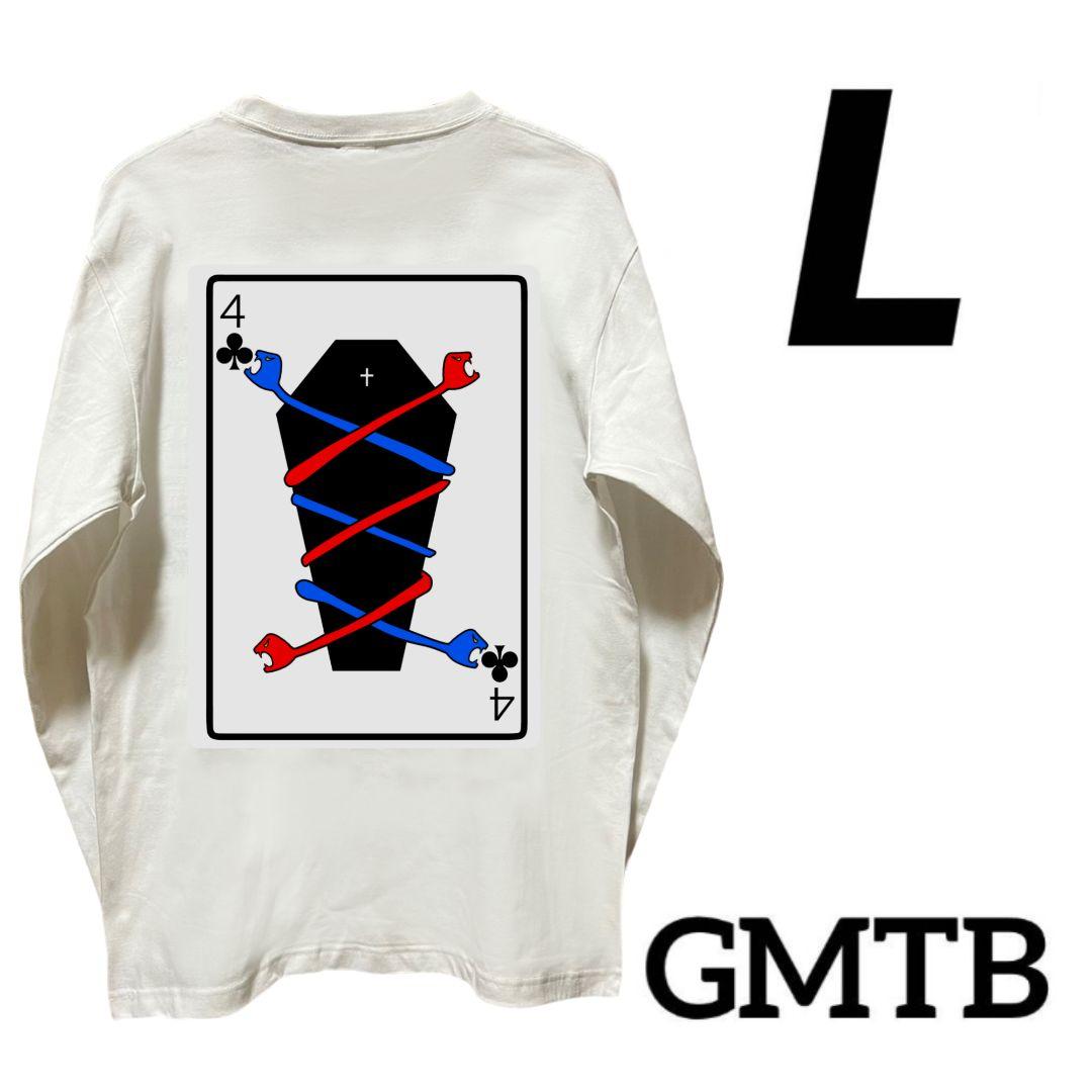 新品 GMTB ロングTシャツ ロンT 白 棺桶トランプ L