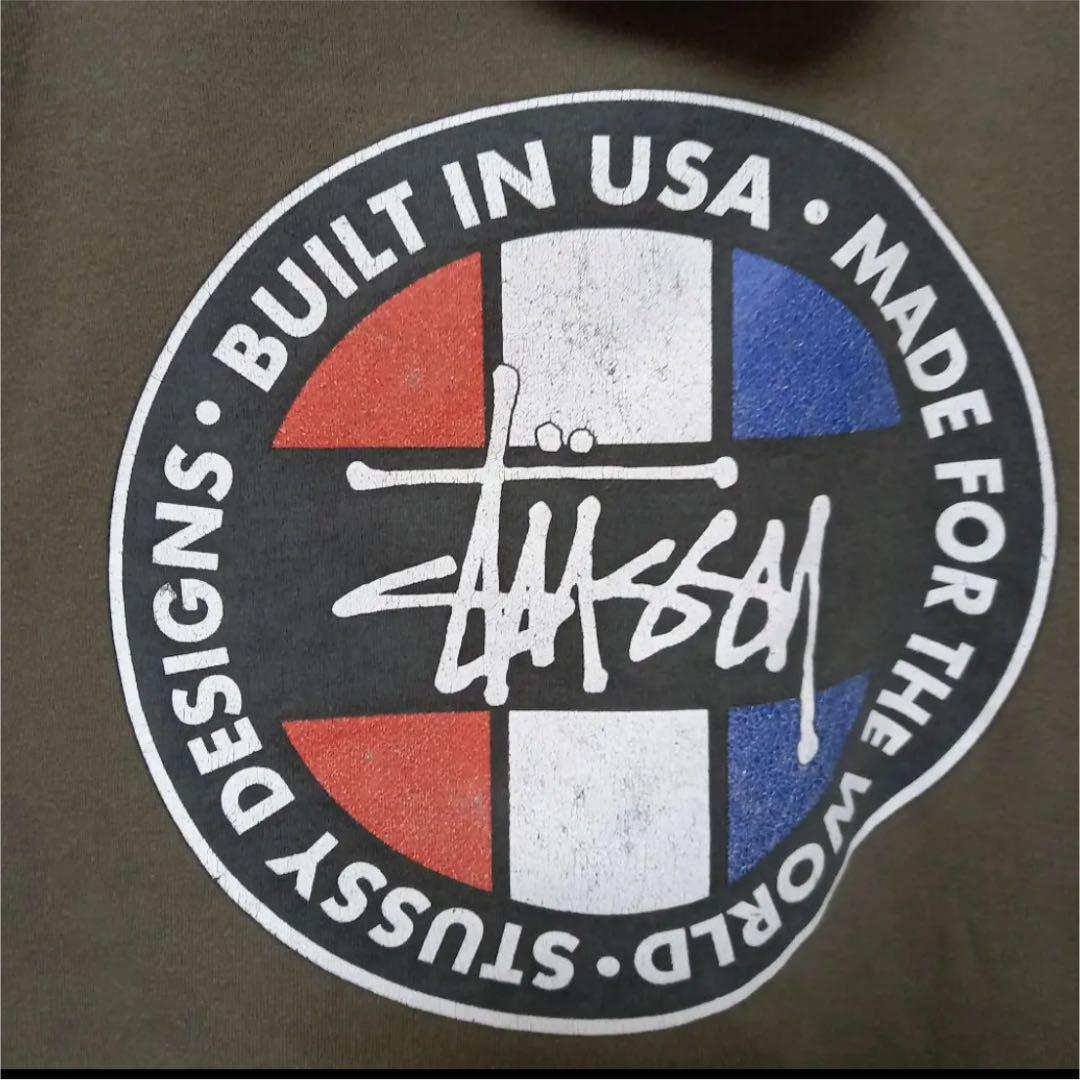 2022正規品 STUSSY デカロゴ バックプリント USA製 0xt3u-m80430079306 90s プルオーバーパーカー 新作入荷格安