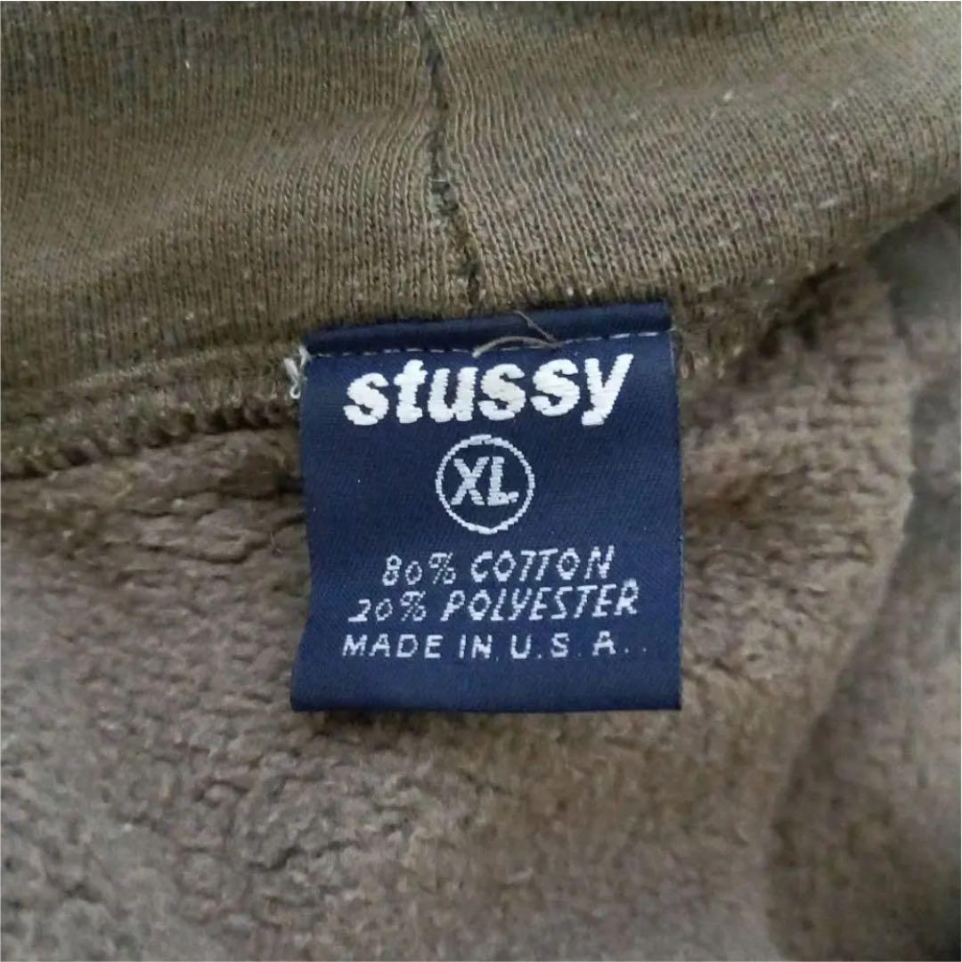 2022正規品 STUSSY デカロゴ バックプリント USA製 0xt3u-m80430079306 90s プルオーバーパーカー 新作入荷格安