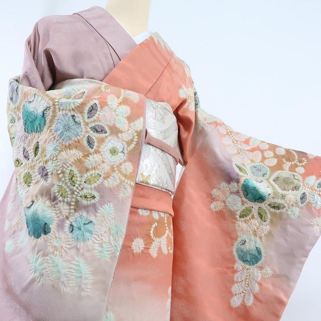 Y1923◇美品 正絹 作家物落款 銀通し 辻が花 絞り 手縫い 訪問着