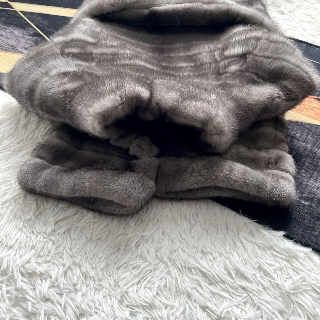 未使用品/44万/近年人気/横段 ブルーアイリスミンク ファーコート 軽量 毛皮 未使用品/44万/近年人気/横段 ブルーアイリスミンク ファーコート 軽量 毛皮