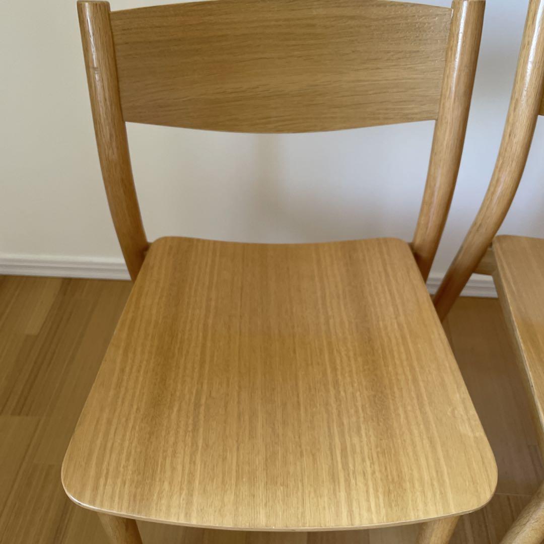 無印良品 MUJI オーク材ダイニングチェア 4脚セット【廃盤品】