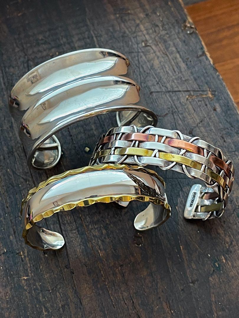 メキシカンシルバー ヴィンテージ TAXCO ブレスレット バングル シルバー
