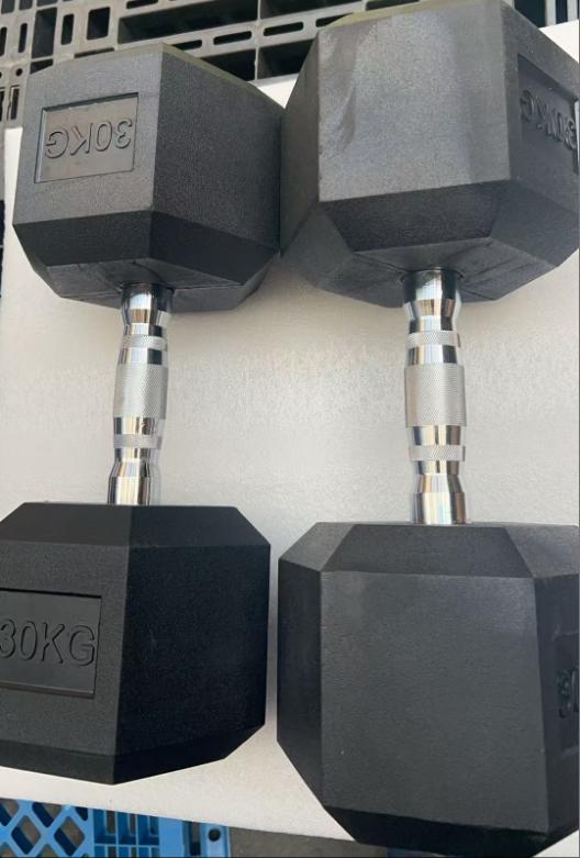 中古六角ダンベル 鉄アレイ 30kg 2個セット