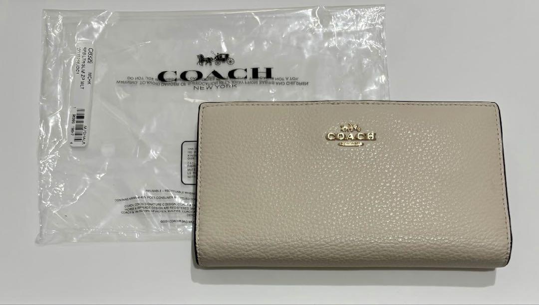 COACH - 新品 コーチ COACH 長財布 スリム ウォレット ホワイト