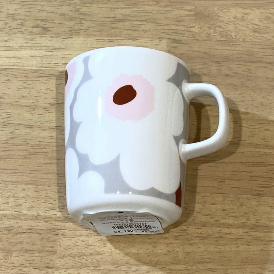 marimekko マグカップ　サンド × ピンク　新品