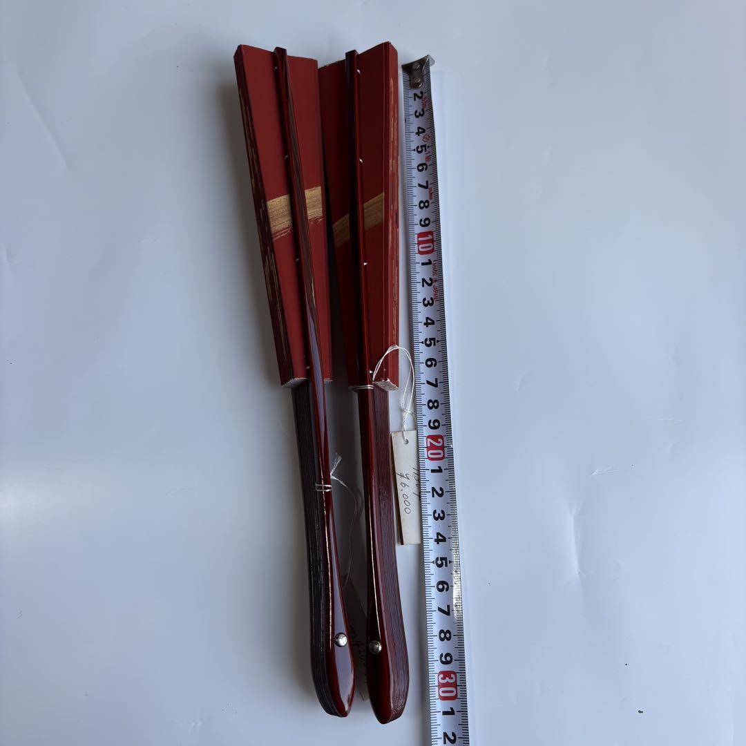 (769)舞扇　尺舞　約31cm もみじ柄　ため塗　赤　金 769)舞扇 尺舞 約31cm もみじ柄 ため塗 赤 金 - メルカリ