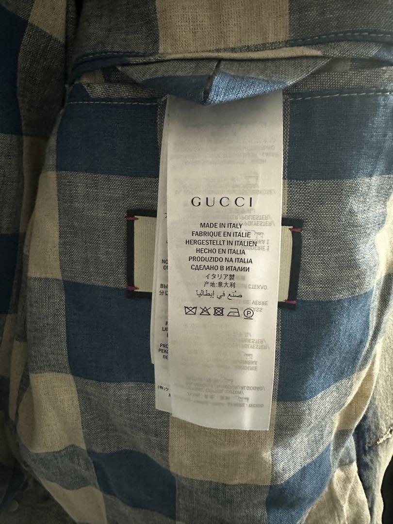 GUCCI グッチ デニムジャケット 刺繍 ブルー 花柄 マルチカラー