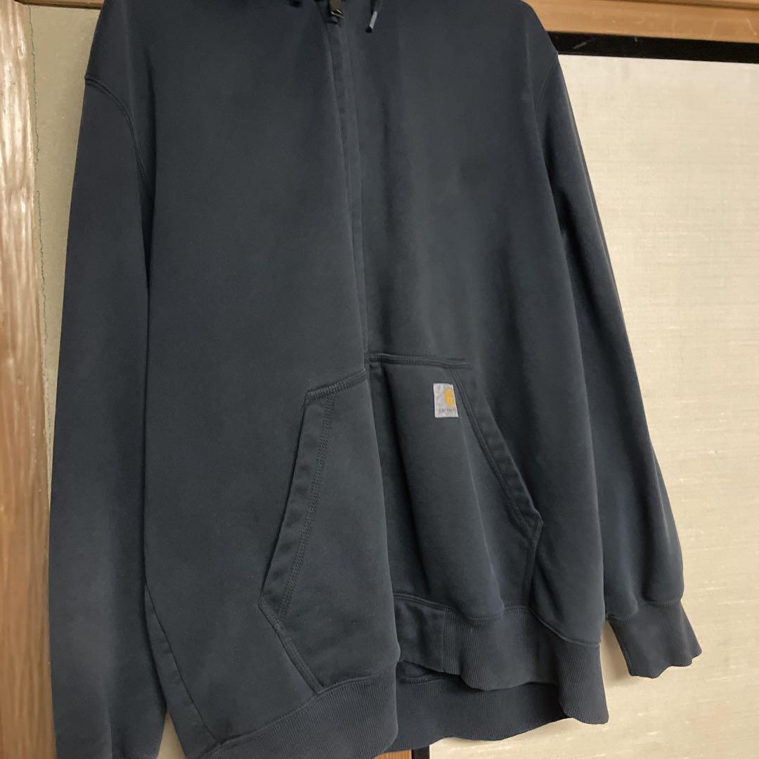 Carhartt ダークグレー ジップアップパーカートップス