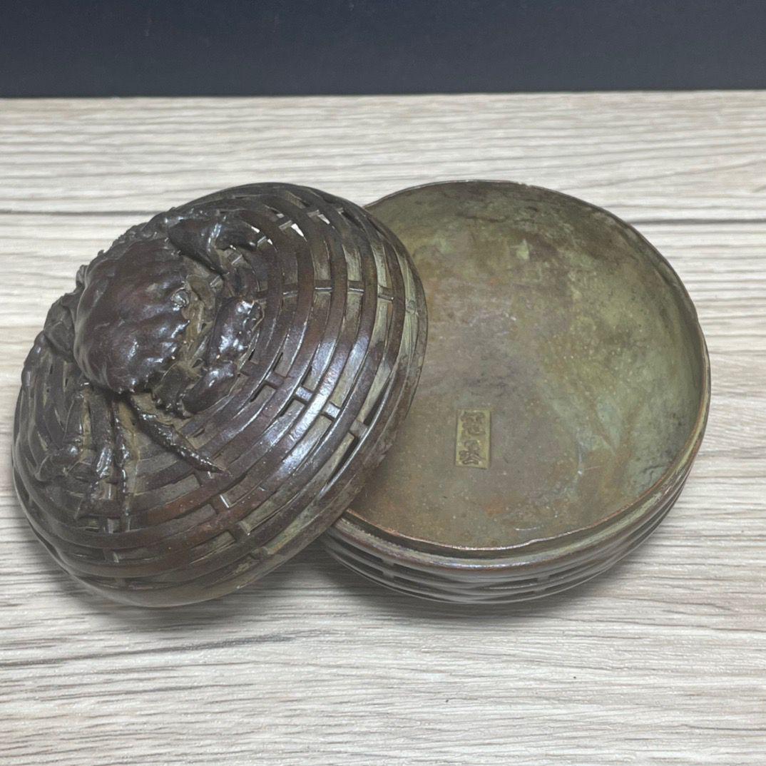 5点透かし彫り香炉 カニ  八方箱  香線 香挿  装飾品 工芸品 美術品 置物 透かし彫り香炉 カニ 八方箱 香線 香挿 装飾品 工芸品 美術品 置物