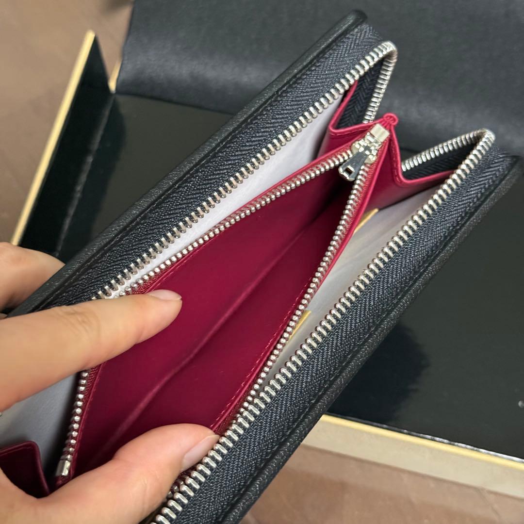 【新品未使用】LOEWE アマソナ長財布 ブラック黒