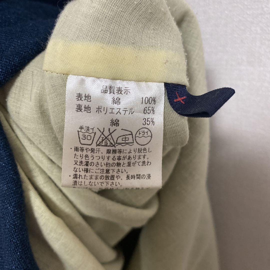 パラスパレス 十日 インディゴ リネンコットン 半袖ワンピース