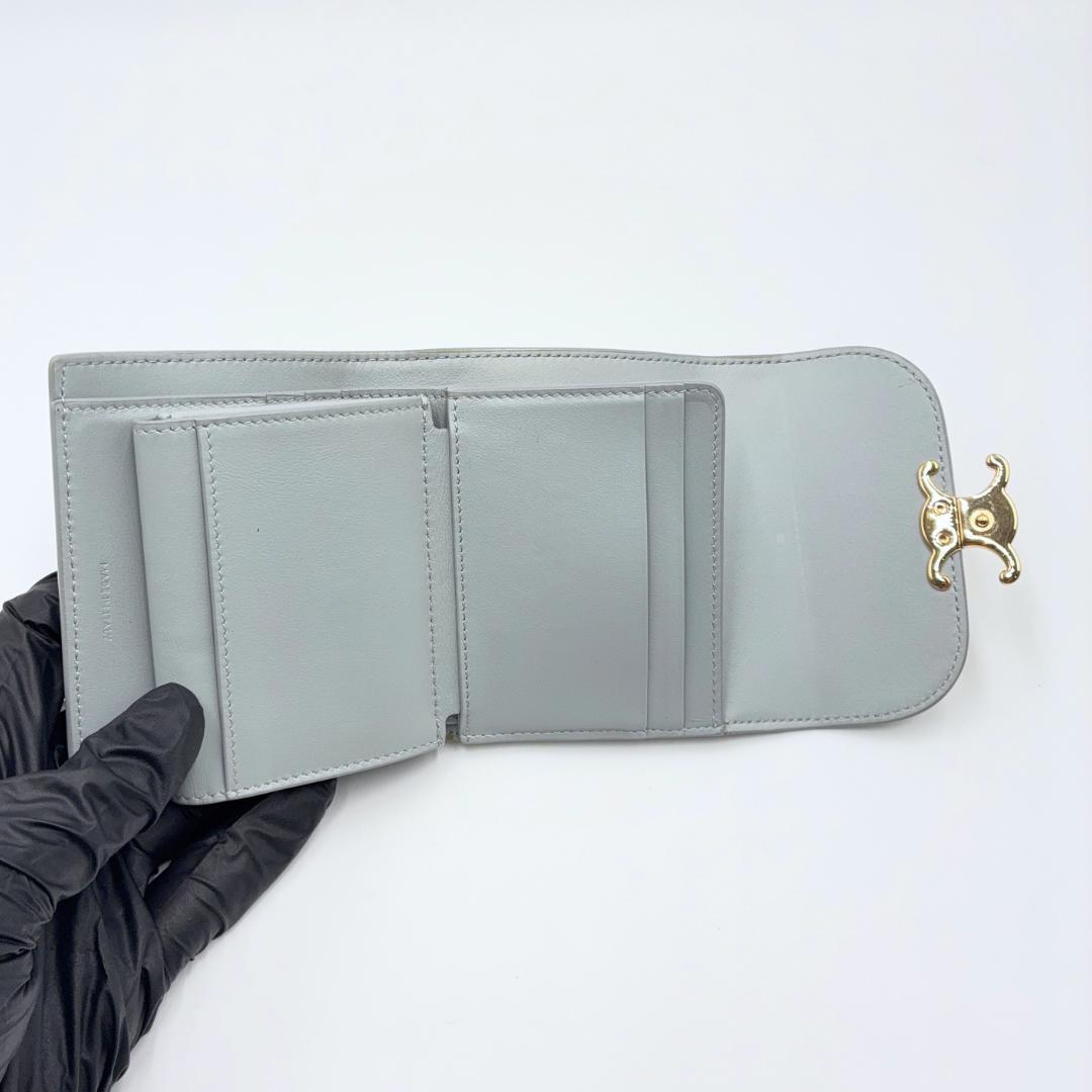 【美品】CELINE トリオンフ スモール トリフォールド フラップ ウォレット