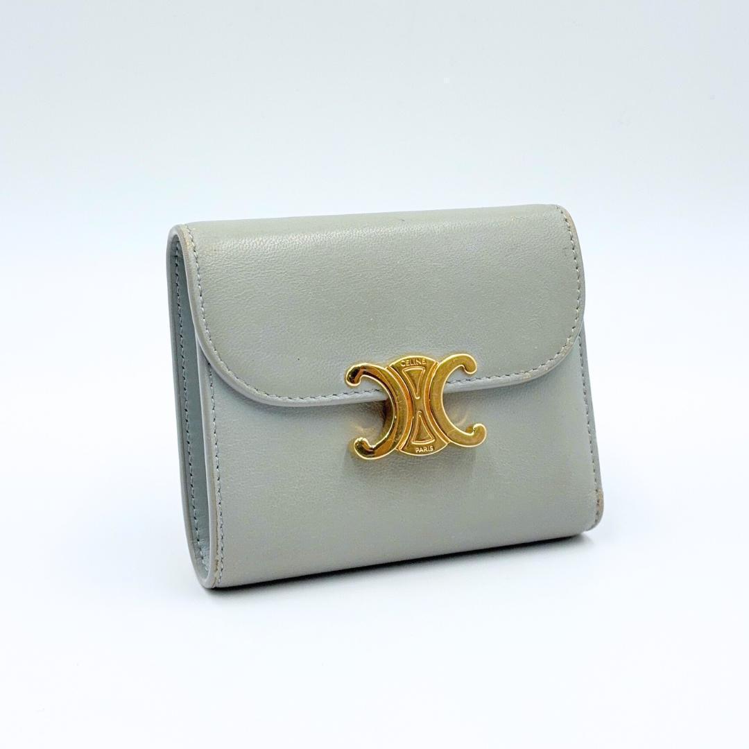 【美品】CELINE トリオンフ スモール トリフォールド フラップ ウォレット