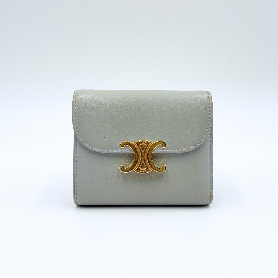 【美品】CELINE トリオンフ スモール トリフォールド フラップ ウォレット