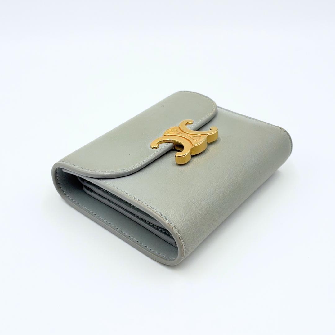 【美品】CELINE トリオンフ スモール トリフォールド フラップ ウォレット