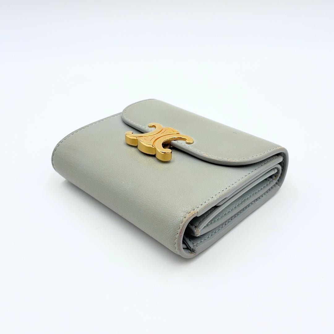 【美品】CELINE トリオンフ スモール トリフォールド フラップ ウォレット