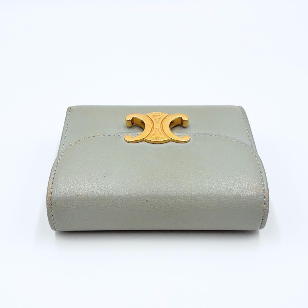 【美品】CELINE トリオンフ スモール トリフォールド フラップ ウォレット