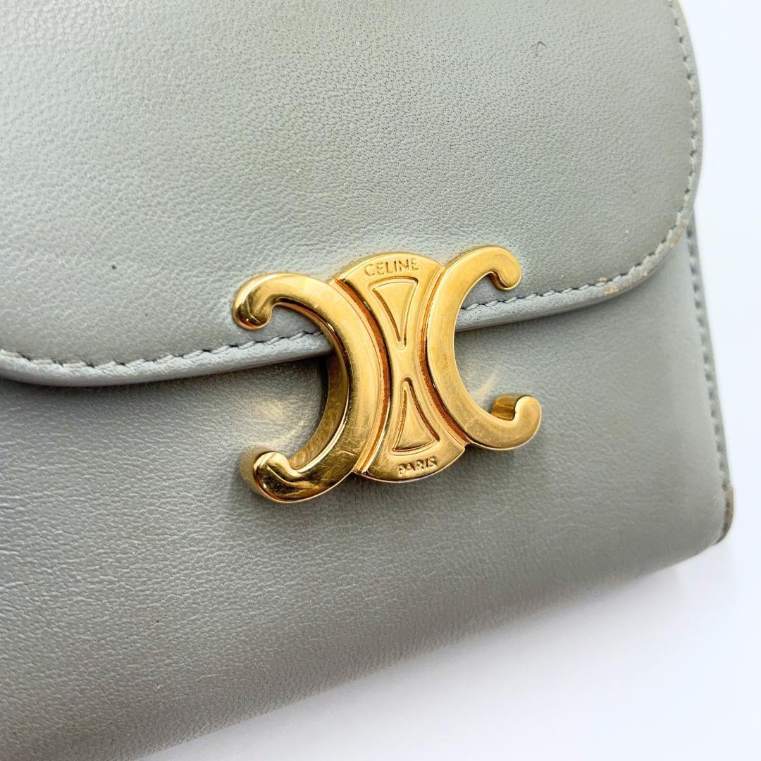 【美品】CELINE トリオンフ スモール トリフォールド フラップ ウォレット