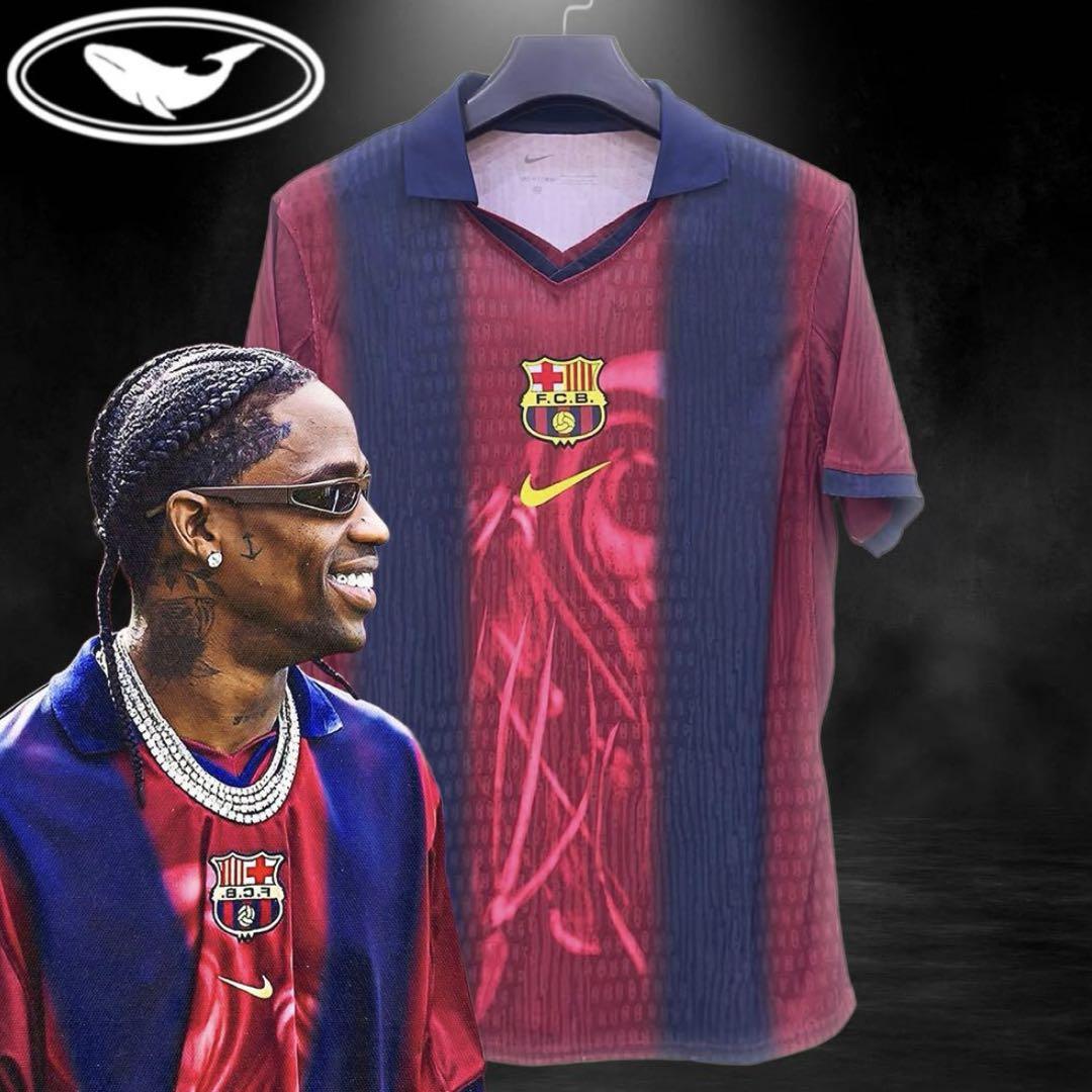 ナイキ　バルセロナ　トラビス　コラボ　限定　ユニフォーム　フェラン　XL Travis Scott × FC バルセロナ コラボレーションが海外で発売