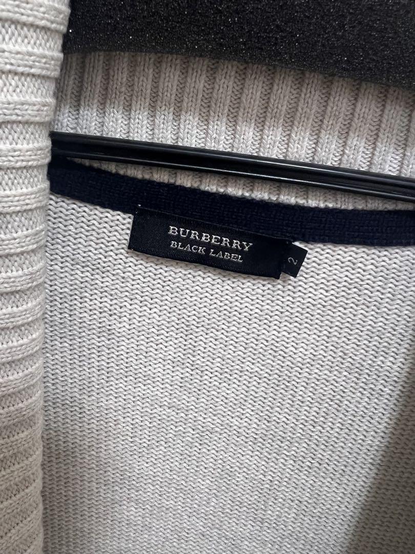 BURBERRY BLACK LABEL グレー カーディガン　送料無料