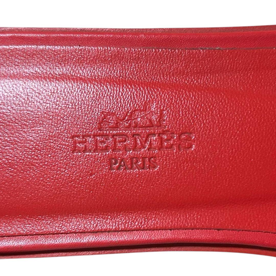 定価12.5万 エルメス HERMES サンダル オラン 38 1/レザー 赤