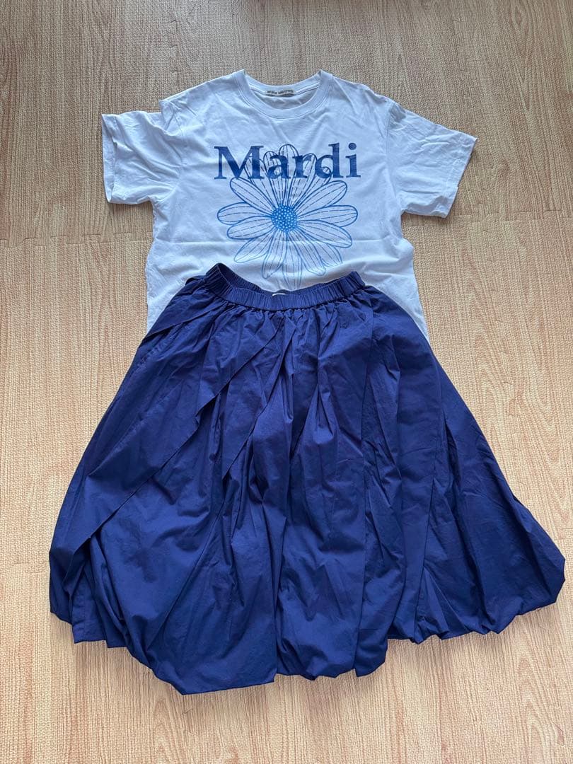 mardi mercredi Tシャツ&marniスカートセットアップ