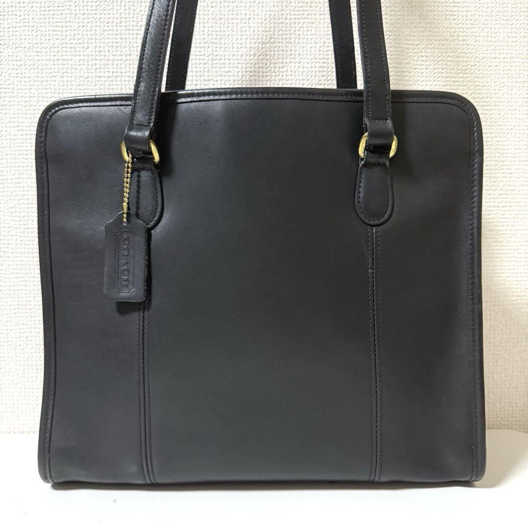 未使用COACH ブラック ビジネストートバッグ コーチ ブラック ロゴパターン トートバッグ ビジネスバッグ