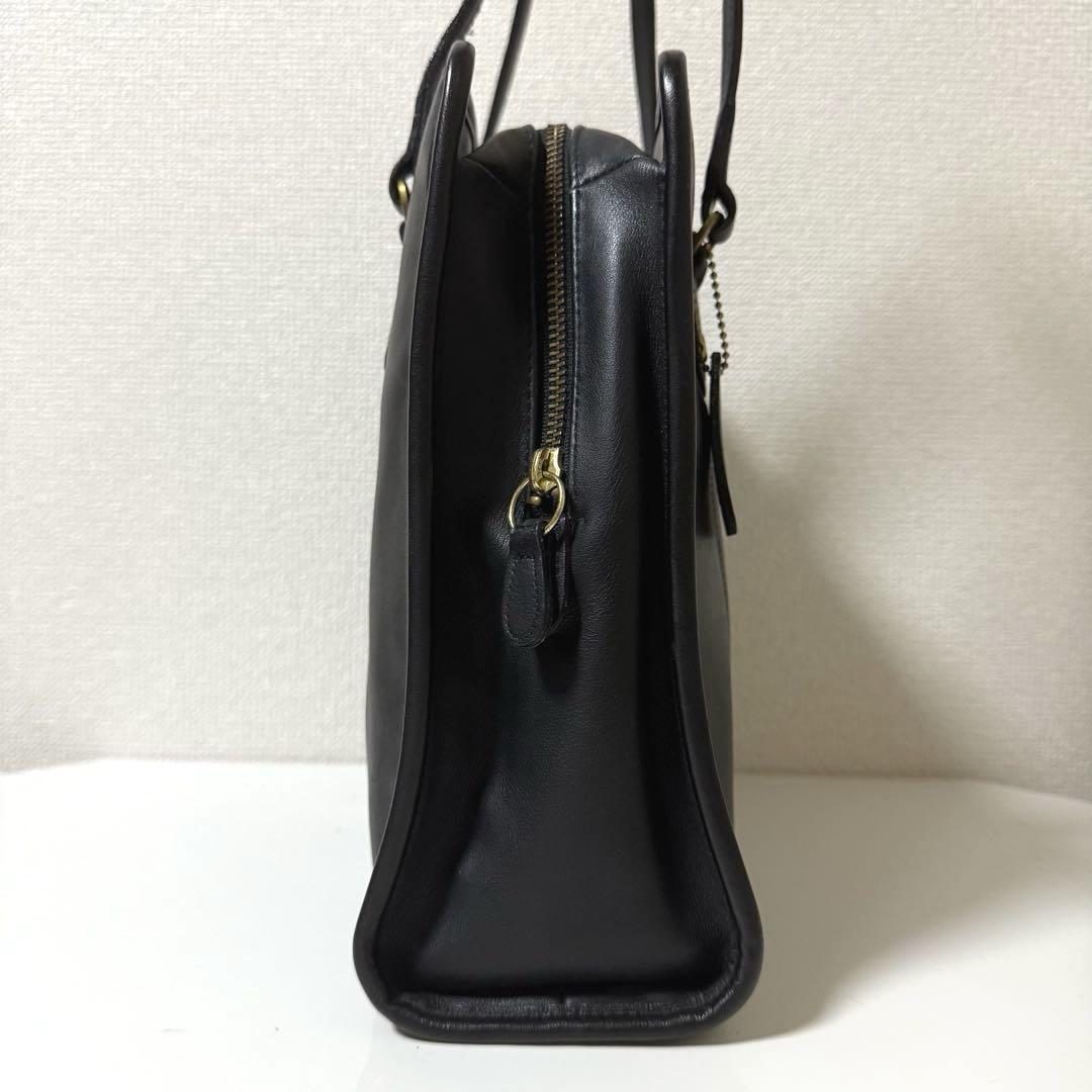 美品☆オールドコーチ ブラック トートバッグ　71329　レザー　メンズ 美品】オールドコーチ レザー トートバッグ ブラック 黒 レザー