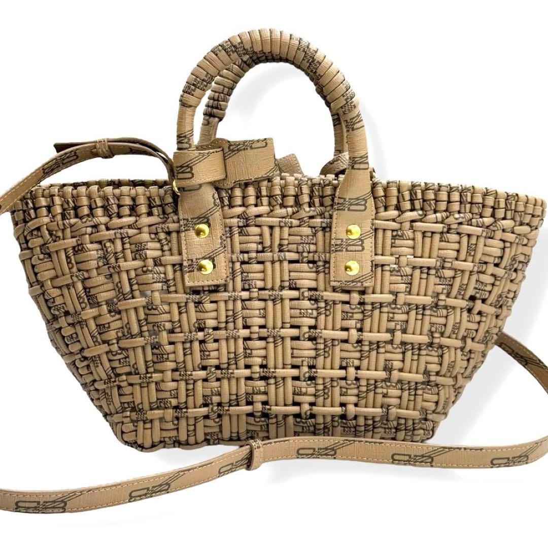 新品同様　バレンシアガ　2way かごバッグ　ビストロXS モノグラム　3996