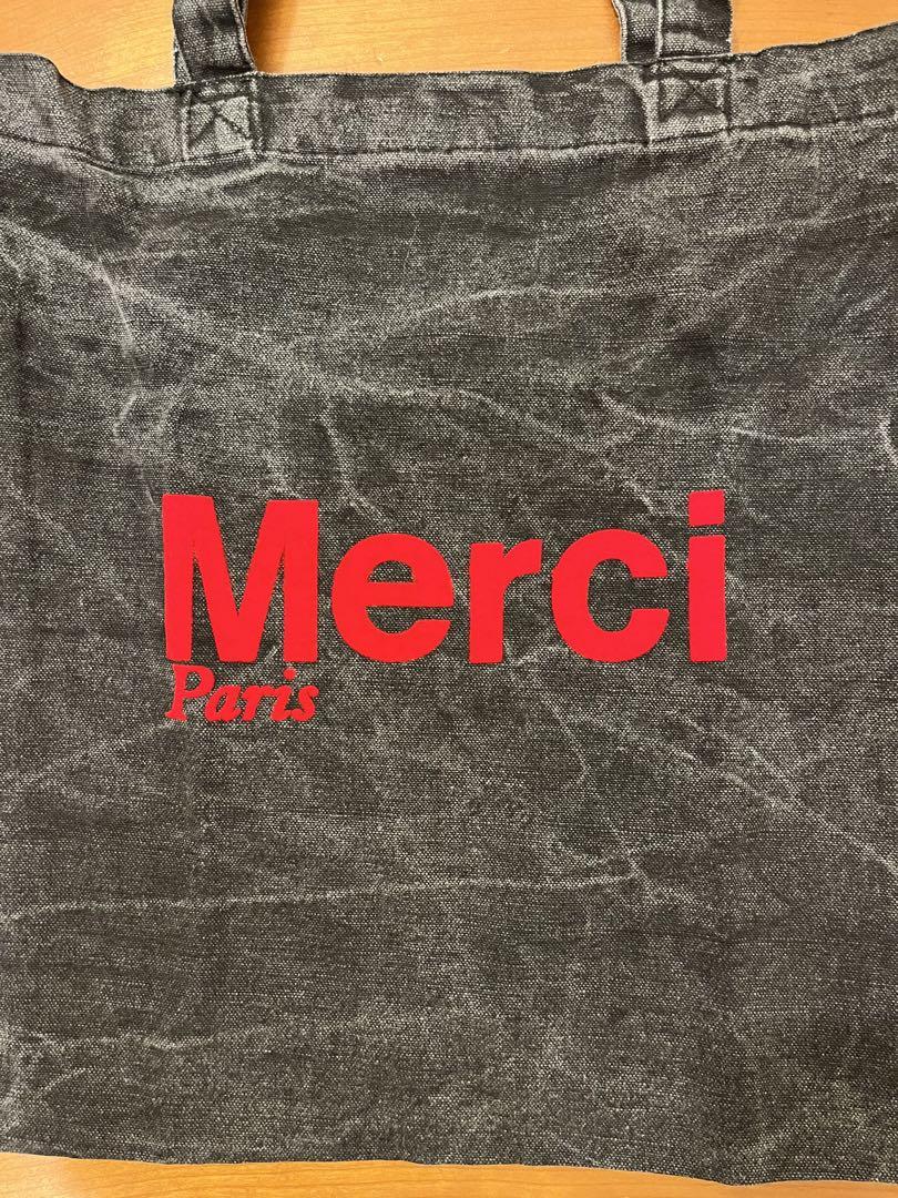 Merciデニムトートバッグ MERCI メルシー トートバッグ ミニトート コットン ロゴ デニム