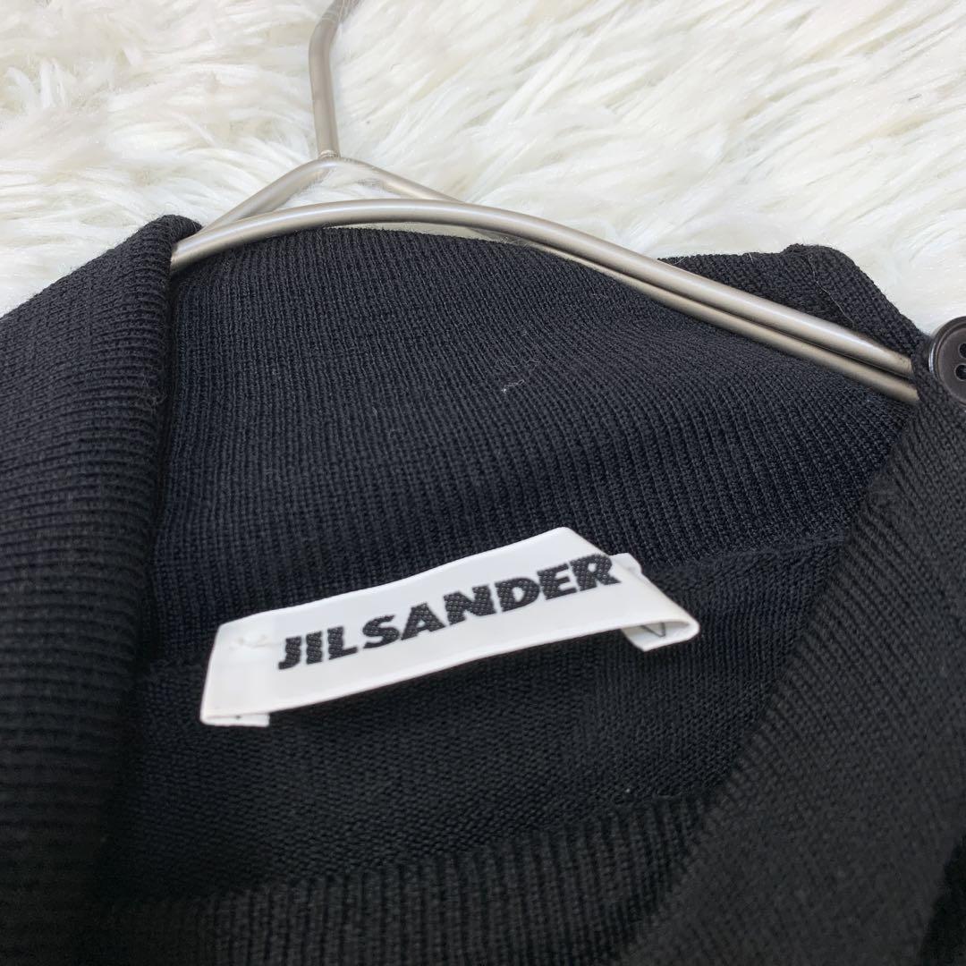 ジルサンダー*38*ボタン タートルネックセーター*黒*jil sander