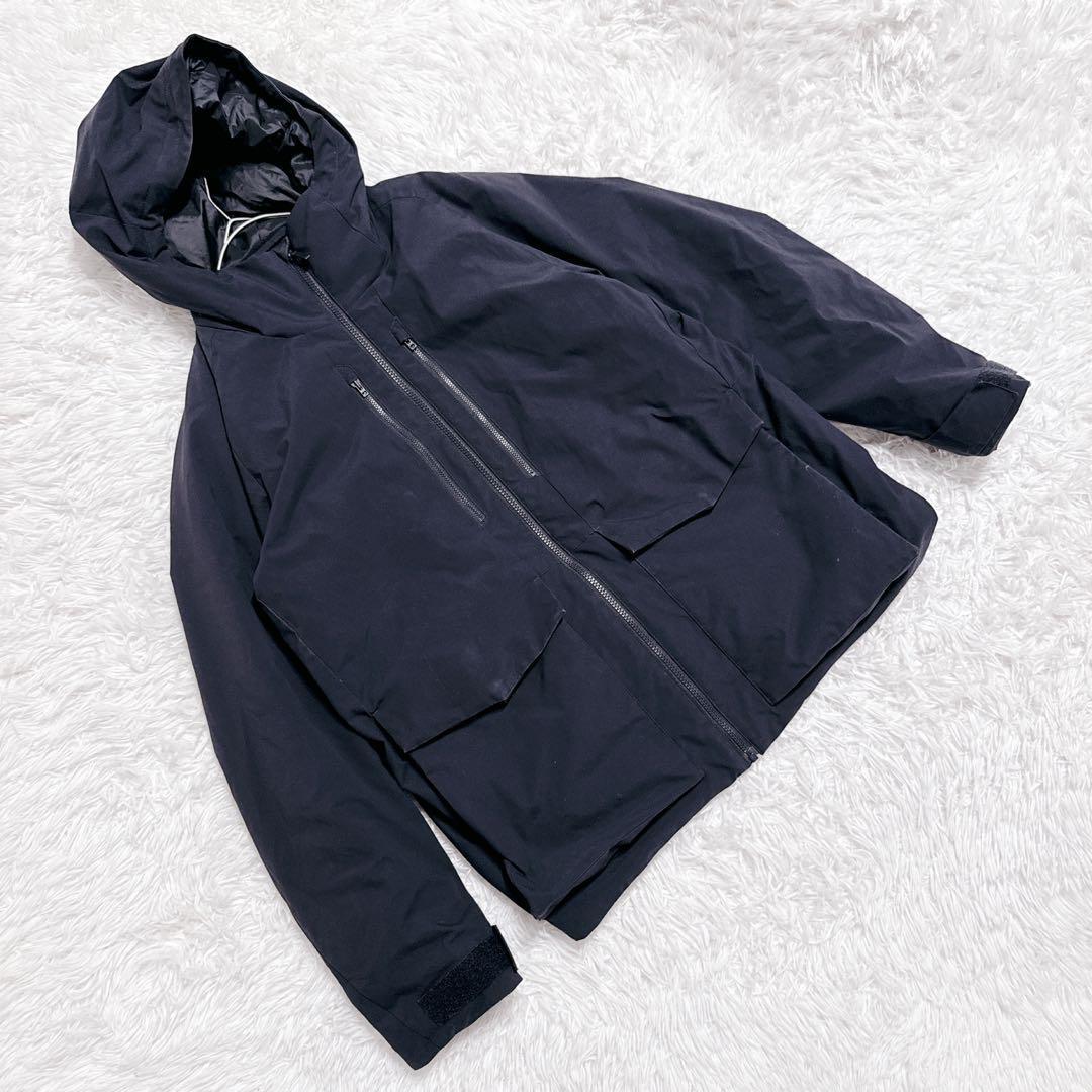 『UNIQLO』 ユニクロ (L) ハイブリッドダウンパーカー ジップアップ 紺