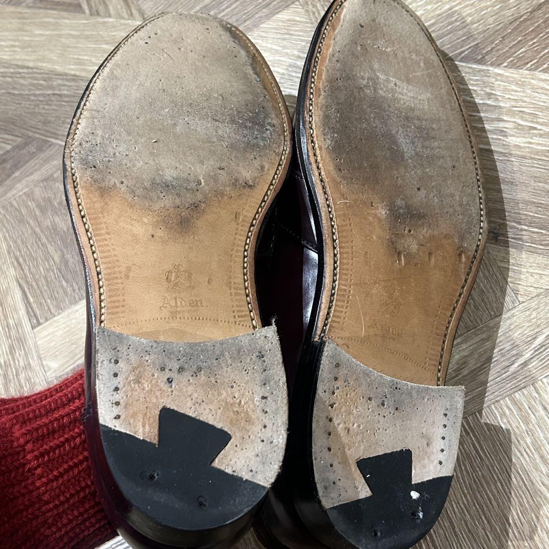 Alden 684 バーガンディー フルストラップローファー US9.5