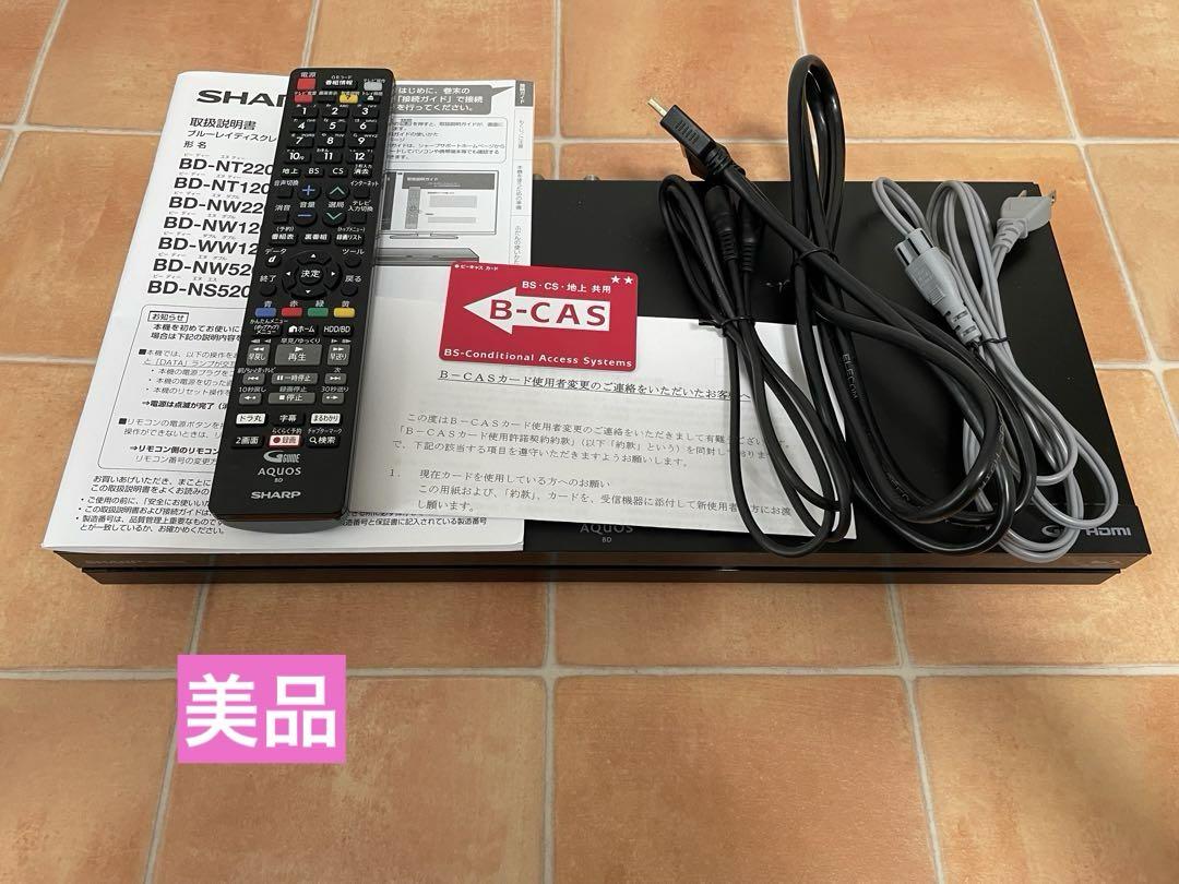 M6576 SHARP ブルーレイディスクレコーダー　BD-NW520 シャープ BD-NW520 AQUOS(アクオス) HDD／2チューナー搭載