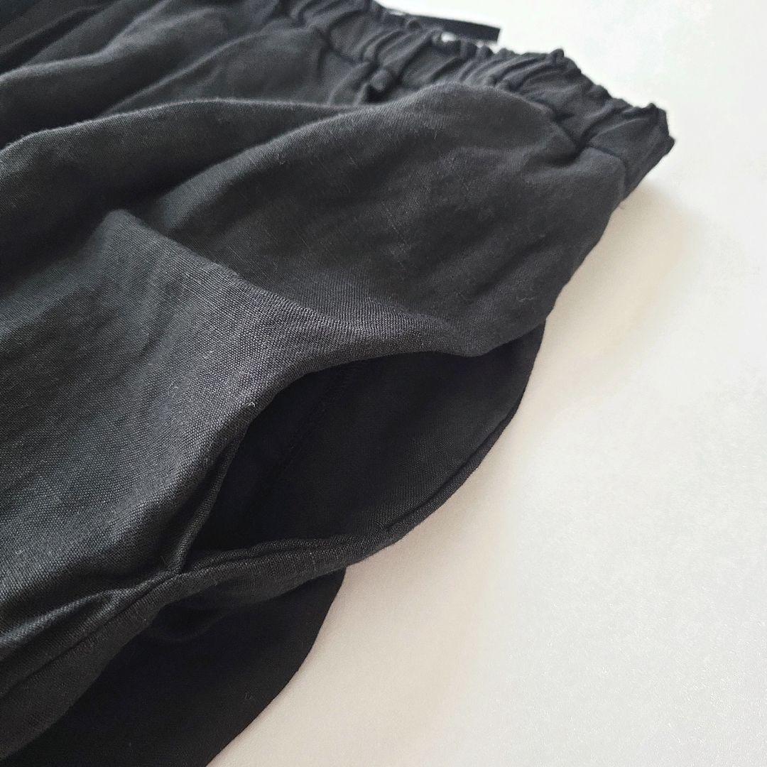 ヴェインズ スカート ロング リネン混 ブラック Veins マキシ丈 日本製 ヴェインズ スカート ロング リネン混 ブラック Veins マキシ丈