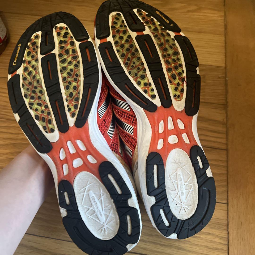 adidas adiZERO スパイクシューズ レッド - メルカリ