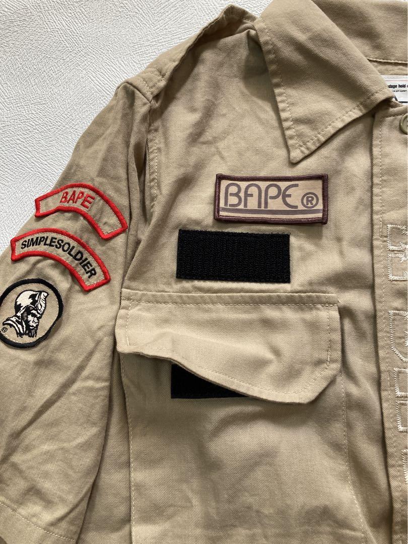 ＊A BATHING APE＊初期90‘〜00’　ミリタリー半袖シャツ　サイズL トップス