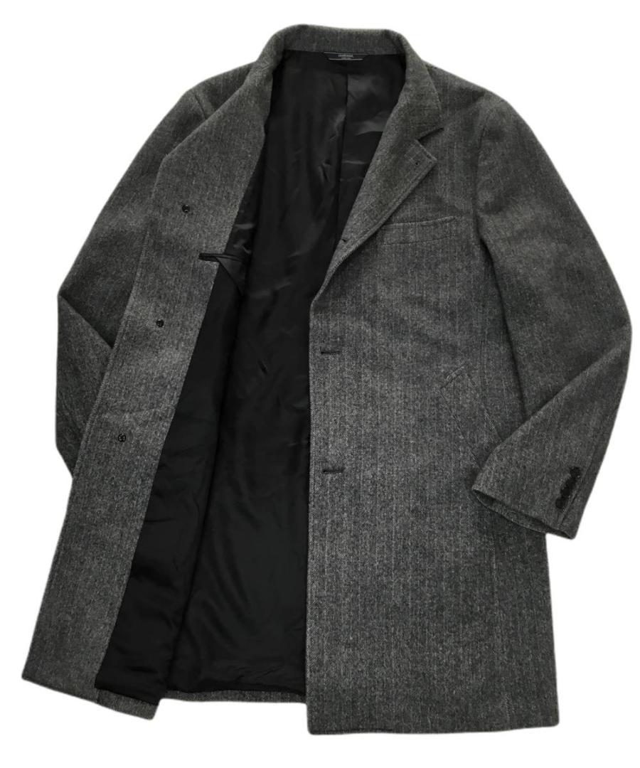 在庫人気 NEWYORKERニューヨーカーカシミヤ混ヘリンボーン柄チェスターコートグレー pE3vL-m80457298836 セール定番