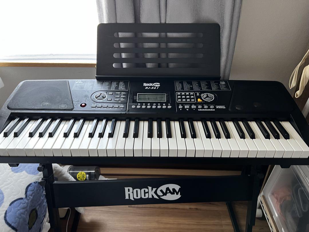 電子キーボード　スタンド付きROCKJAM RJ-561