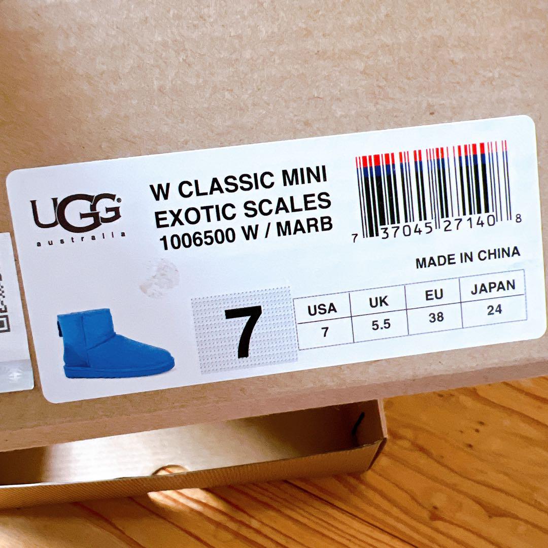 美品24cm UGG ムートンブーツ　CLASSIC MINI EXOTIC