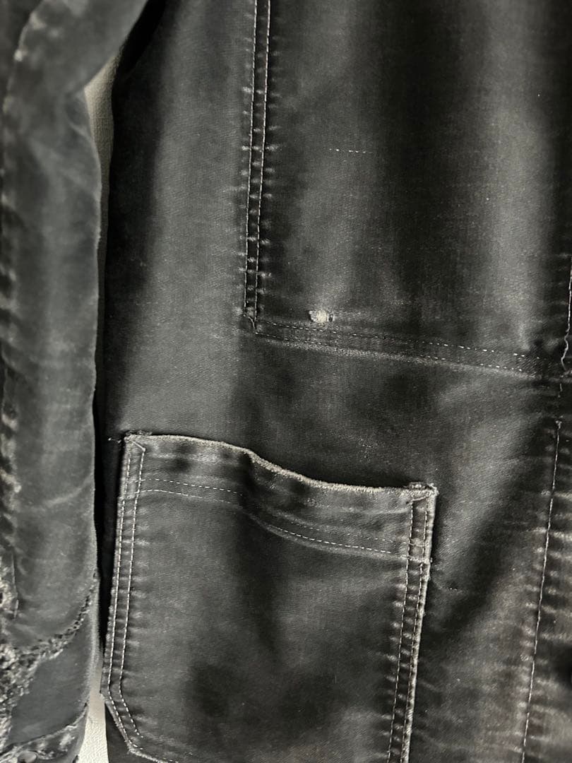 Deverchere ブラックモールスキンジャケットM