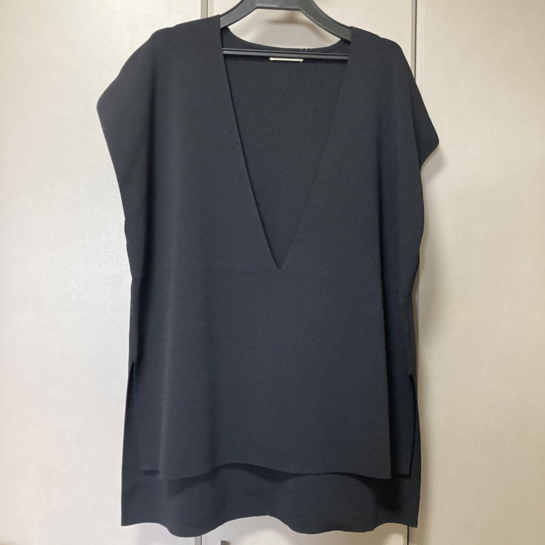 新品未使用】MIREPOIX オーバーシルエットベスト ブラック