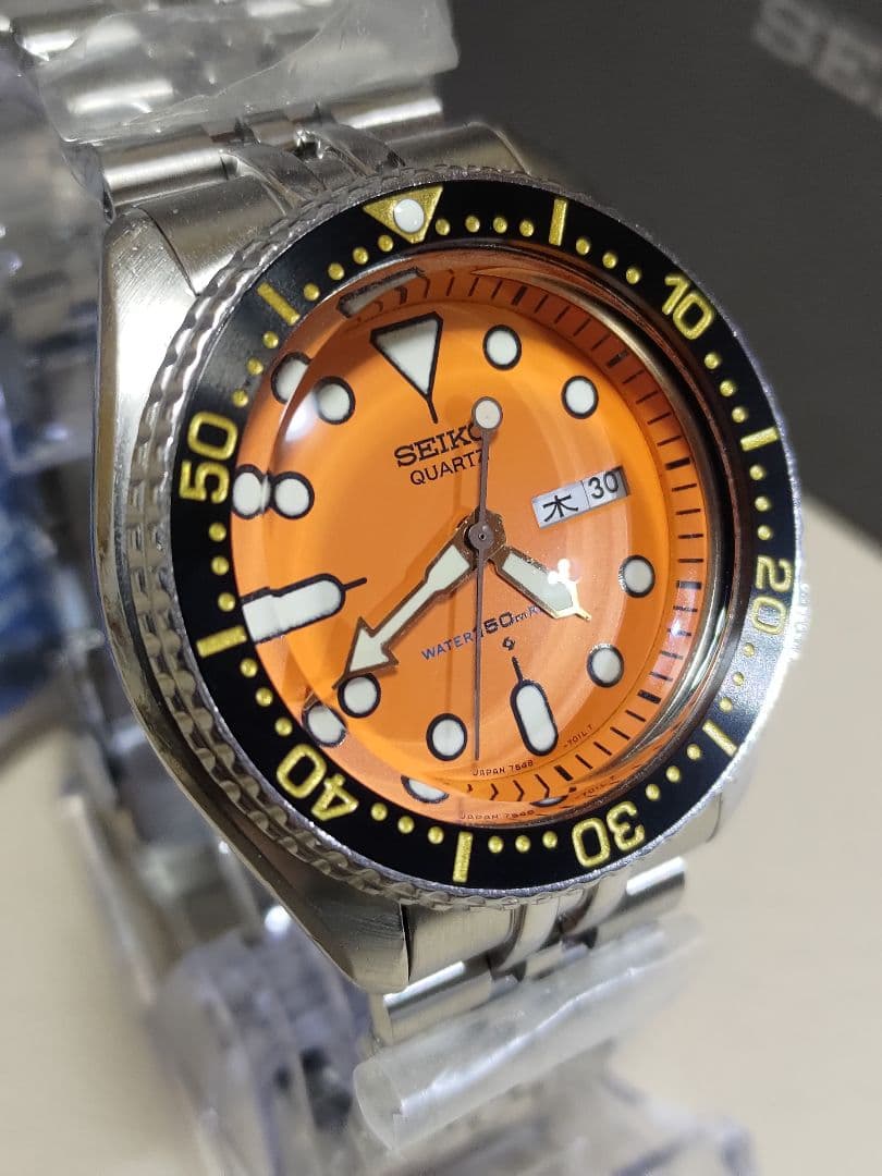 SEIKO/セイコー ダイバー150m 7548ー700C 新品パーツ多数取付 SEIKO/セイコー ダイバー150m 7548ー700C 新品パーツ多数取付