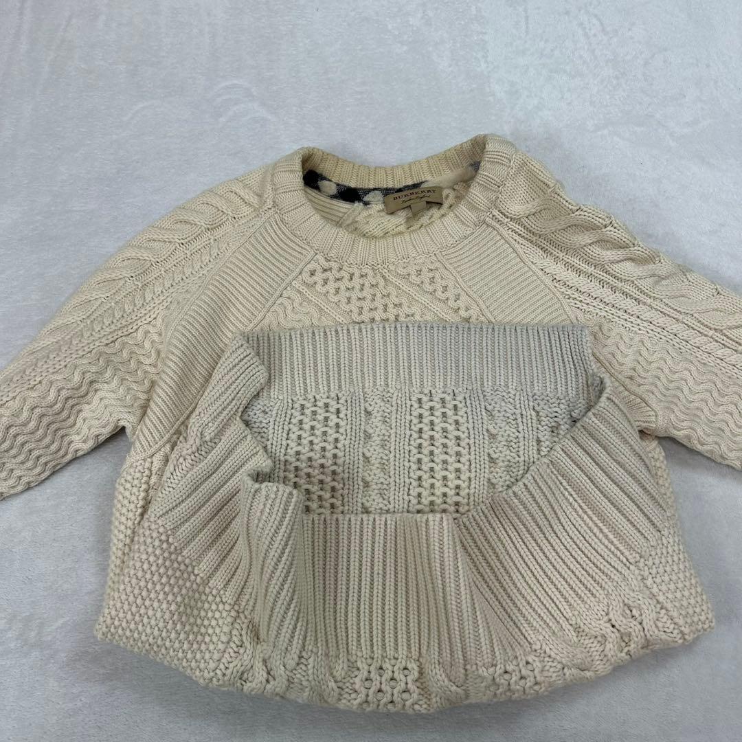 J475 M バーバリーロンドン 厚手 ケーブル編み ニット メンズ