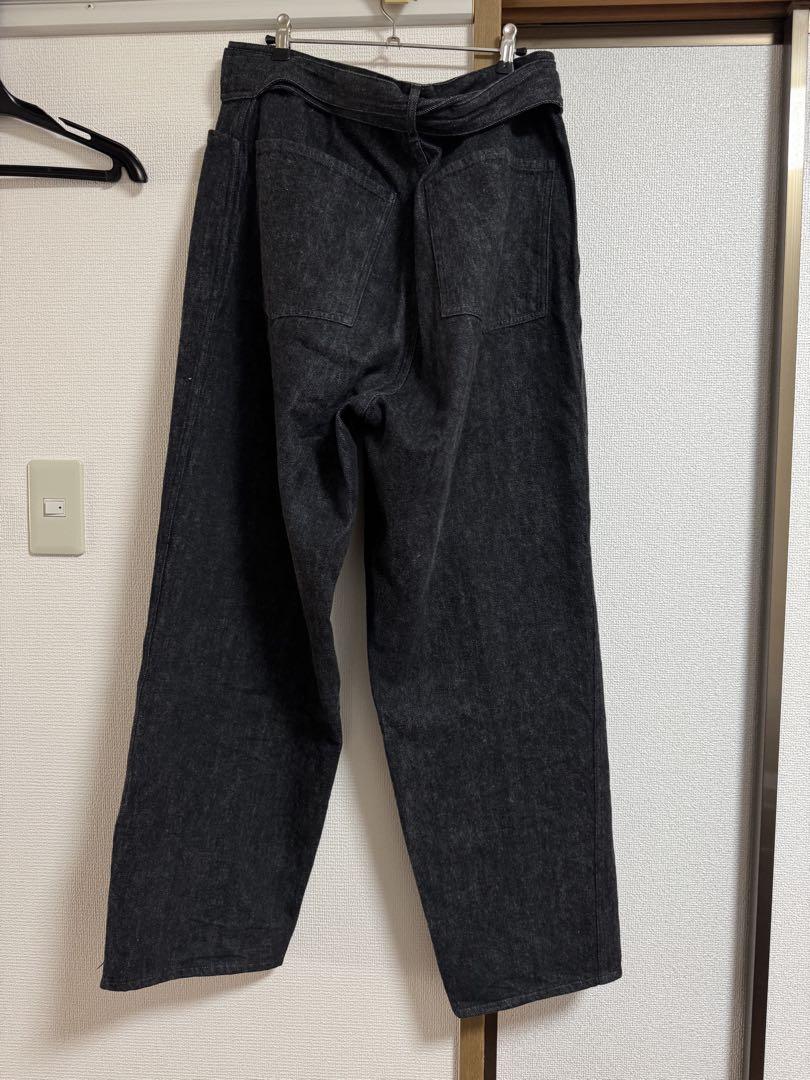 COMOLI コモリ 21aw ベルテッドデニム ブラックエクリュ 3