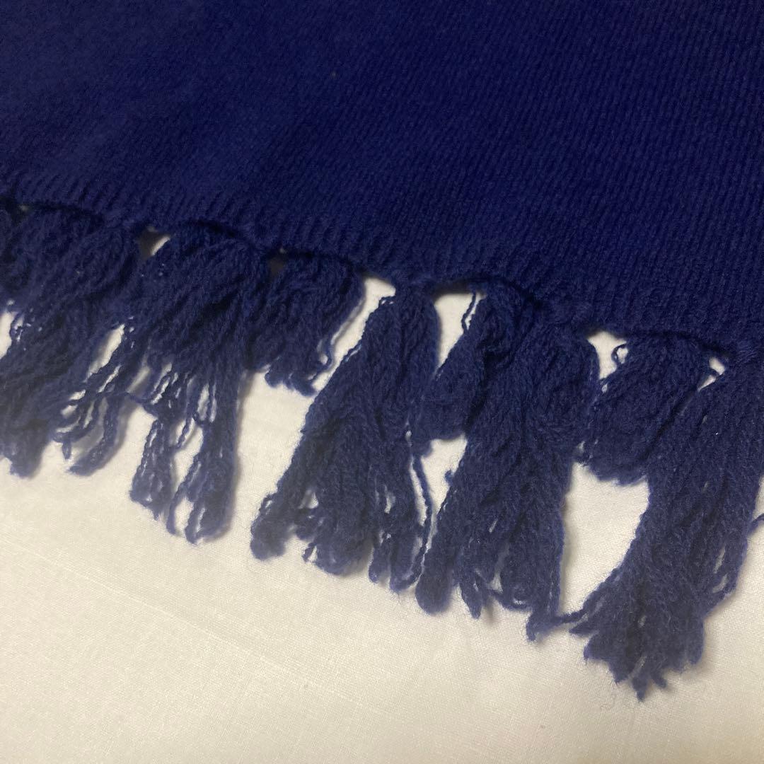 ネイビー 大判ストール