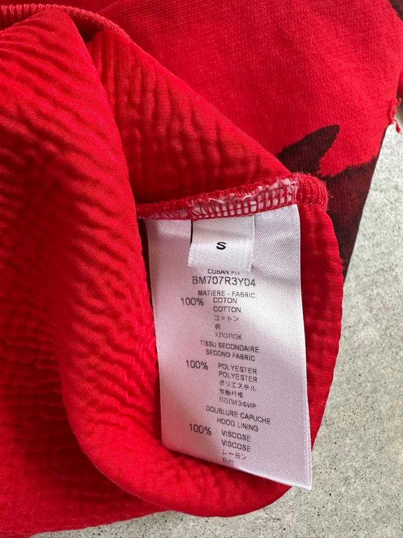 ジバンシー ロットワイラー 顔プリント 赤 フードスウェット ジバンシー ロットワイラー 顔プリント 赤 フードスウェット