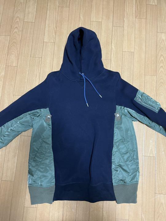 sacai (サカイ) Sponge Sweat x MA-1 Hoodie gruporio.net