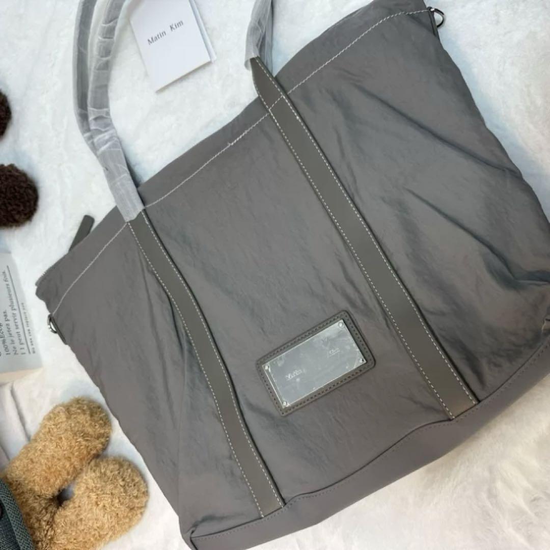 Matin Kim バッグ ナイロン トートバッグ グレー